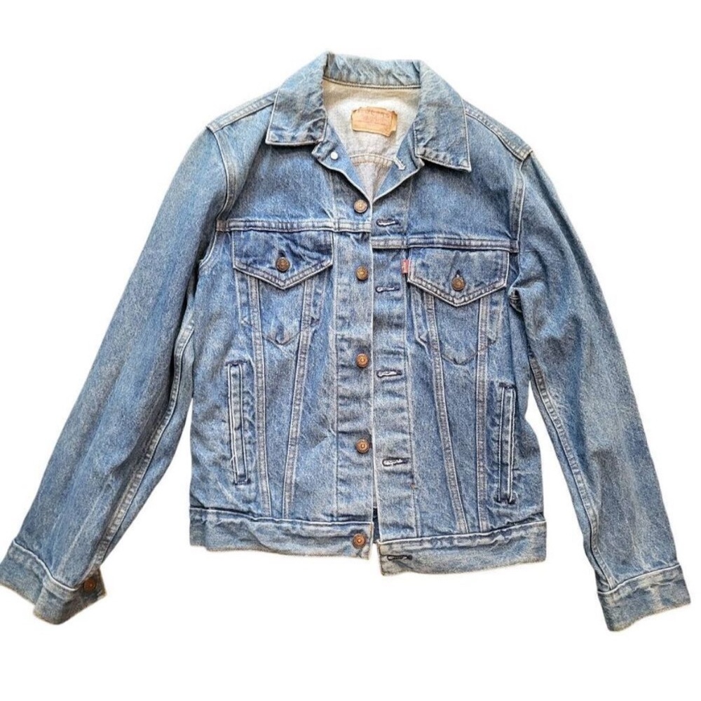 Vintage 1980s Levi's Jacket Men's 36 Medium Blue Classic Trucker Denim 0214